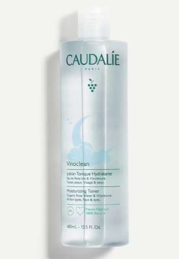 Caudalie Vinoclean Lozione Tonica Idratante con Idrolato di Rosa Bio - 400ml