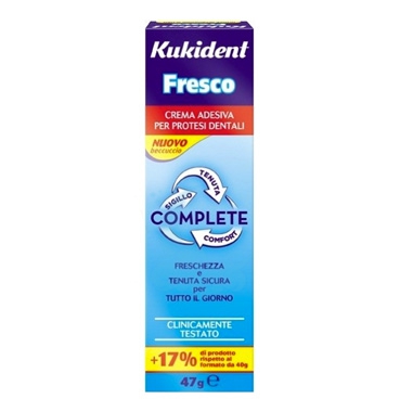 Kukident Linea Protesi Dentali Fresco Complete Crema Adesiva Protettiva 47 g