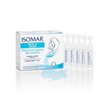 Isomar Linea Pulizia e Salute del Naso Acqua di Mare Isotonica 24 Fiale 5 ml