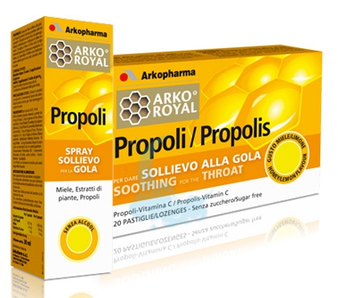Arkopharma Linea Sollievo Gola ArkoRoyal Propoli Spray 30ml + 20 Pastiglie Gola