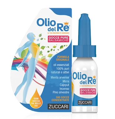 Zuccari Linea Olio del Re Repirazione Gocce Pure Balsamiche Oli Essenziali 10 ml