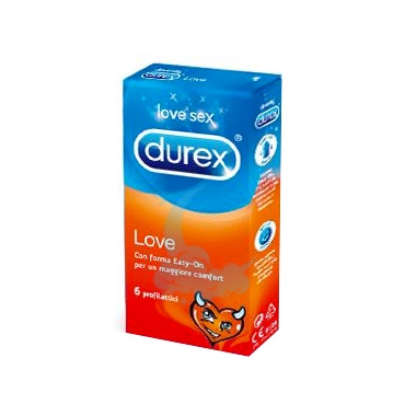 Durex Linea Classica Love Easy On Condoms Confezione con 6 Profilattici