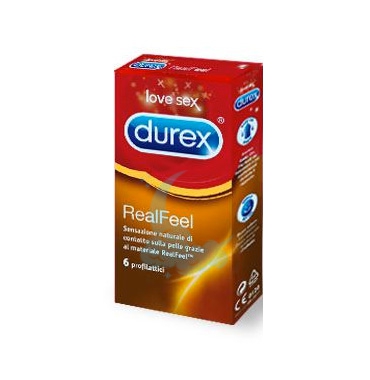 Durex Linea Feeling Contatto RealFeel Confezione con 6 Profilattici