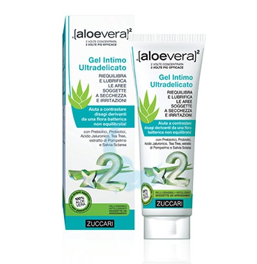 Zuccari Linea aloevera2 Gel d'Aloe Trattamento Intimo Lenitivo Lubrificante 80ml