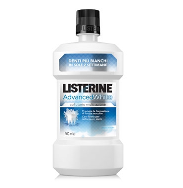 Listerine Linea Igiene Orale Quortidiana Advanced White Collutorio 500 ml