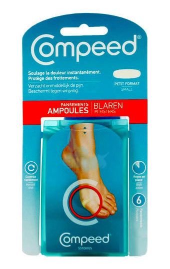 Compeed Linea Protezione Guarigione Vesciche 6 Cerotti Small per Piede