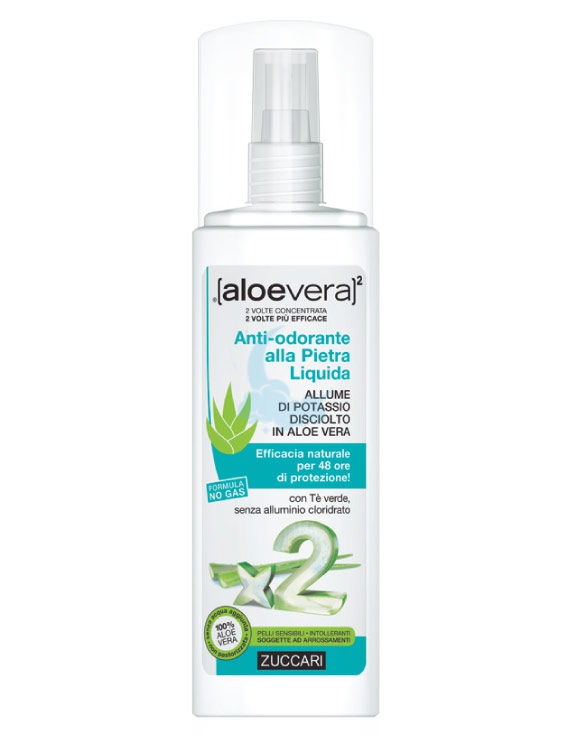 Zuccari Linea aloevera2 Antiodorante alla Pietra Liquida Allume Potassio 100 ml