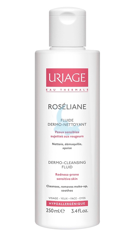 Uriage Linea Lenitiva Roseliane Fluido Dermo Detergente Pelli Arrossate 250 ml