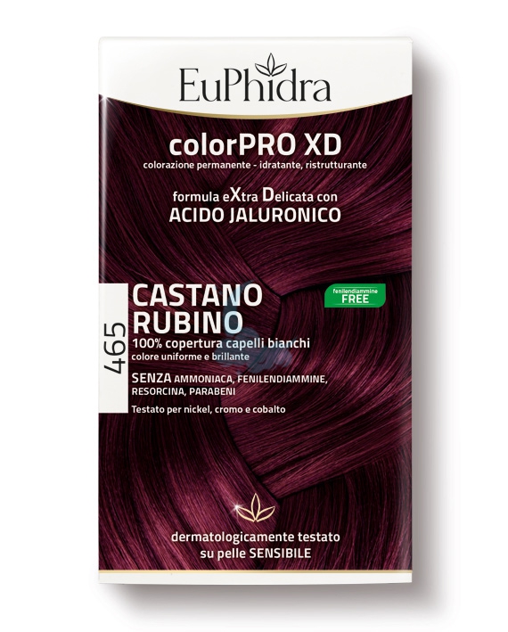 EuPhidra Linea ColorPRO XD Colorazione Extra-Delixata 465 Castano Rubino