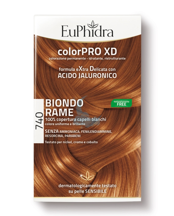 EuPhidra Linea ColorPRO XD Colorazione Extra-Delixata 740 Biondo Rame