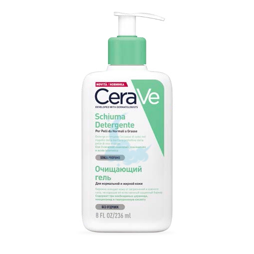CeraVe Linea Detersione Viso Corpo Foaming Cleanser Schiuma Detergente 236 ml
