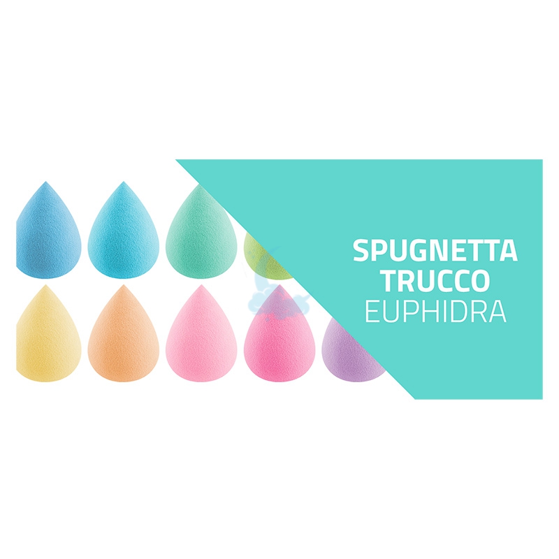 EuPhidra Linea Make-Up Base Spugnetta Trucco Basi Fluide e Polvere Azzurro