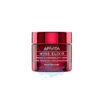 Apivita Linea Wine Elixir Wrinkle & Firmness Rich Crema Viso Pelli Secche 50 ml