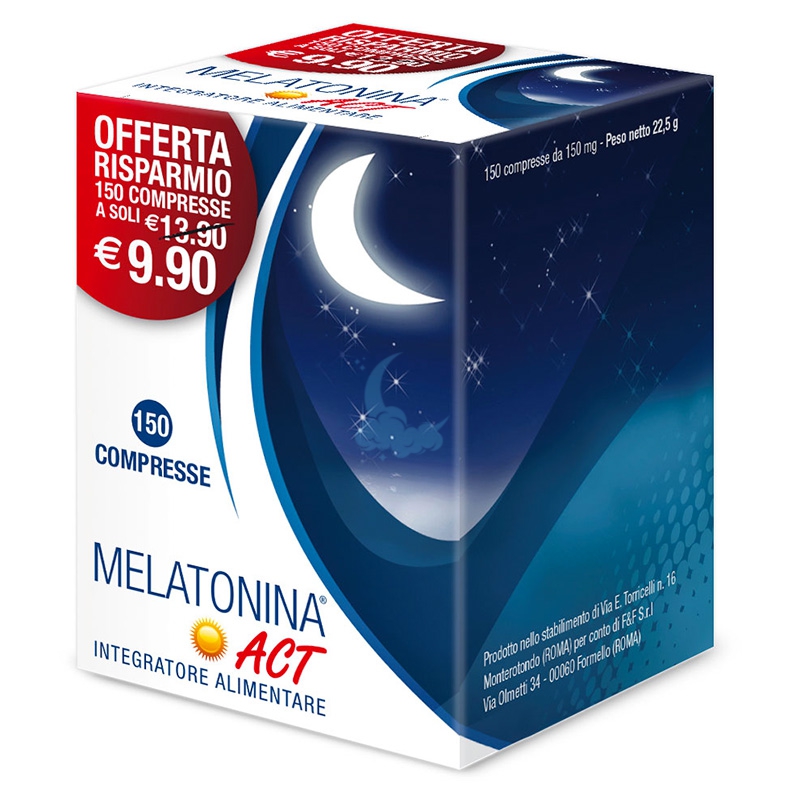 Linea Act Linea Sonno e Serenit Melatonina Act Integratore 150 Compresse