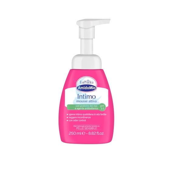 EuPhidra Linea AmidoMio Detergente Idratante Intimo Mousse Attiva 250 ml