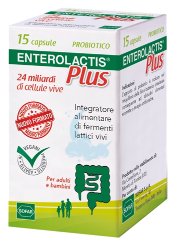 Sofar Linea Intestino Sano Enterolactis Integratore Fermenti Lattici 15 Capsule