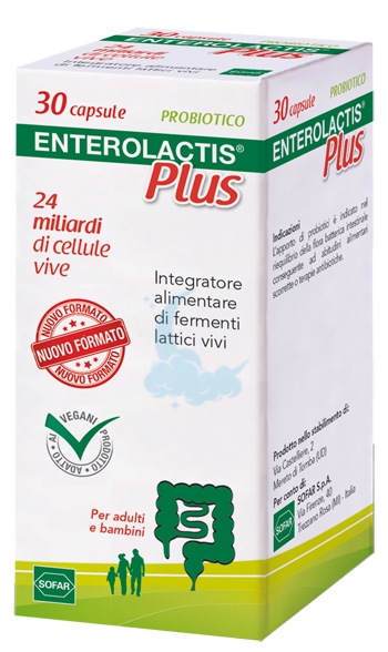 Sofar Linea Intestino Sano Enterolactis Integratore Fermenti Lattici 30 Capsule