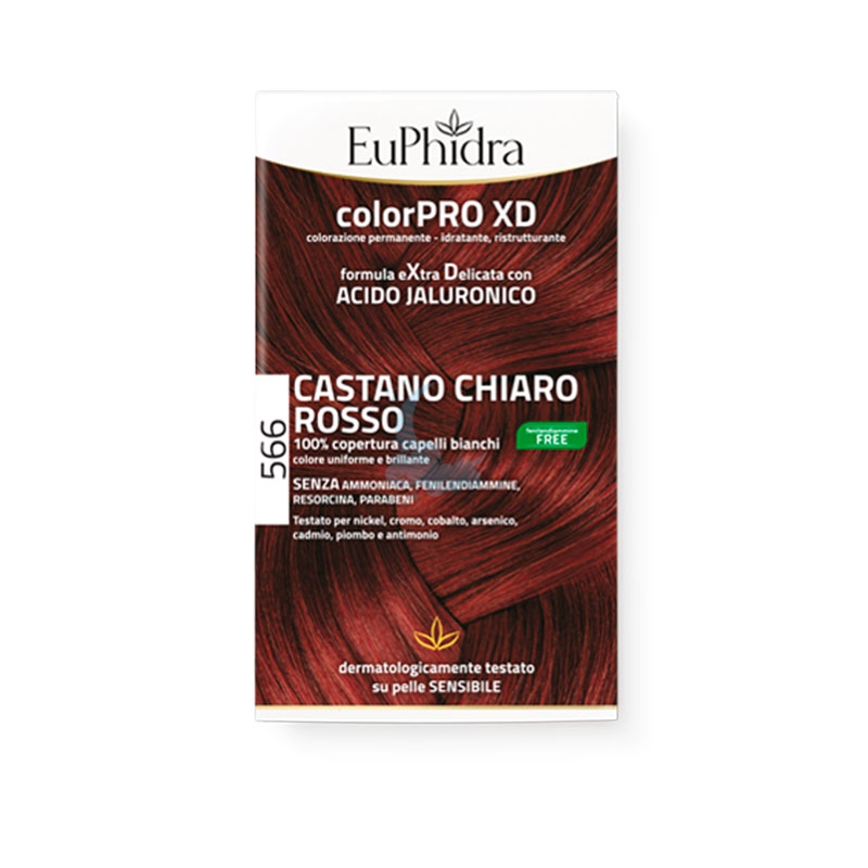 EuPhidra Linea Capelli Colorpro XD colorazione Castano chiaro rosso XD566