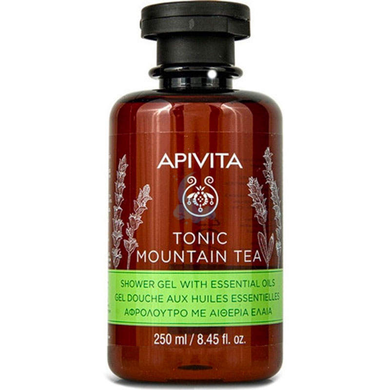 Apivita Linea Tonic Mountain Tea Gel Doccia con Oli Essenziali 250 ml