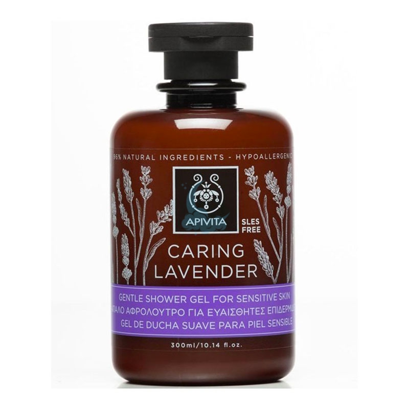 Apivita Linea Caring Lavender Gel Doccia Delicato per Pelli Sensibili 250 ml