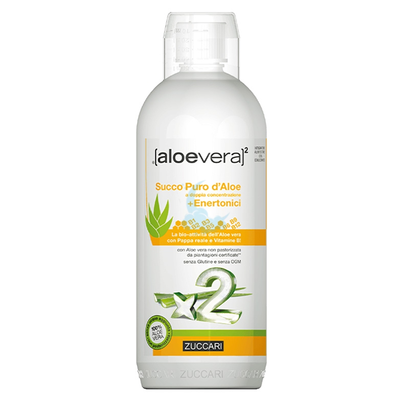 Zuccari Linea AloeVera2 Succo Puro d'Aloe + Enertonici 1 L